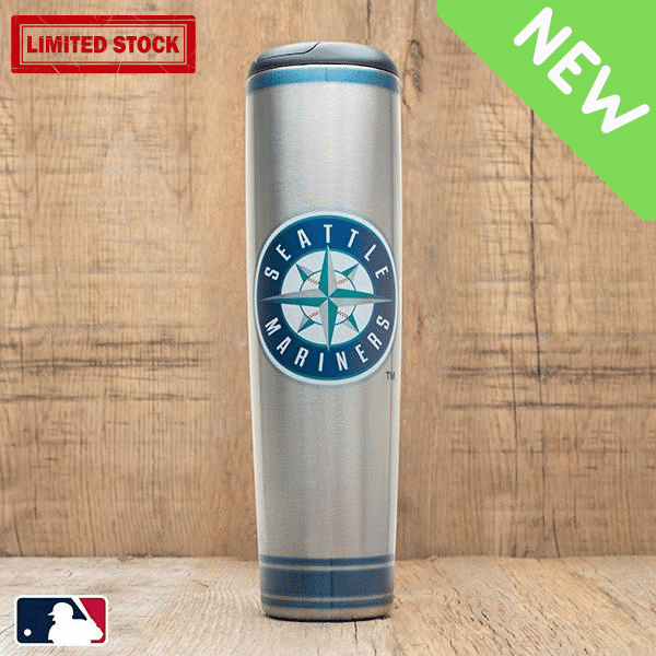 Dugout Mugs® MLB Teams - Metal Dugout Mug Seattle Mariners Metal Dugout Mug | Stainless Steel Baseball Bat Mug