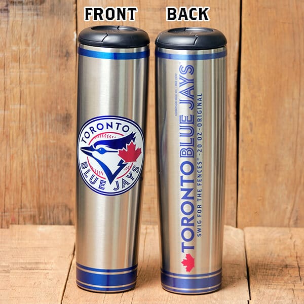 Dugout Mugs® MLB Teams - Metal Dugout Mug Toronto Blue Jays Metal Dugout Mug | Stainless Steel Baseball Bat Mug