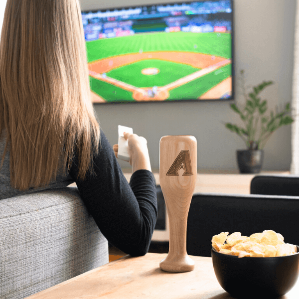 Dugout Mugs® MLB Teams - Wined Up Glass Arizona Diamondbacks "A" Wined Up® | Baseball Bat Wine Mug Collective