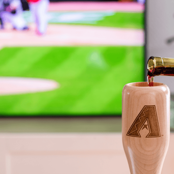Dugout Mugs® MLB Teams - Wined Up Glass Arizona Diamondbacks "A" Wined Up® | Baseball Bat Wine Mug Collective