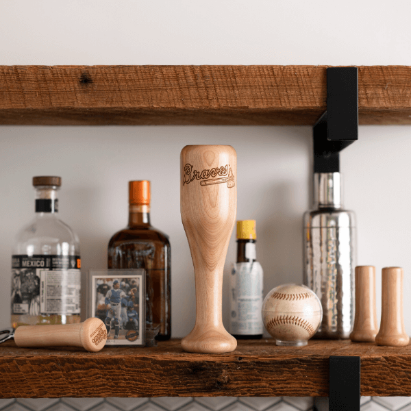 Dugout Mugs® MLB Teams - Wined Up Glass Atlanta Braves Wined Up® | Baseball Bat Wine Mug Collective