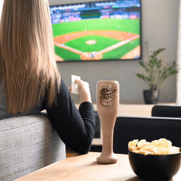 Dugout Mugs® MLB Teams - Wined Up Glass Baltimore Orioles Wined Up® | Baseball Bat Wine Mug Collective