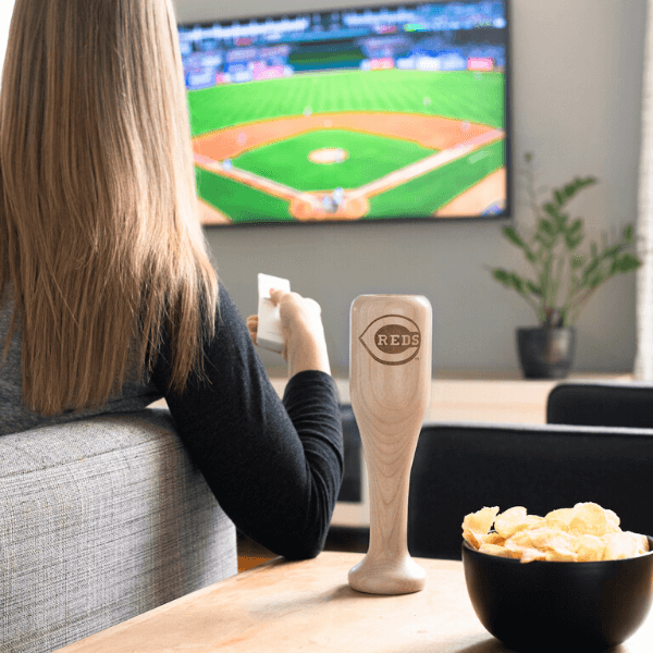 Dugout Mugs® MLB Teams - Wined Up Glass Cincinnati Reds Wined Up® | Baseball Bat Wine Mug Collective