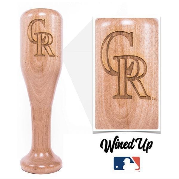 Dugout Mugs® MLB Teams - Wined Up Glass Colorado Rockies "CR" Wined Up® | Baseball Bat Wine Mug