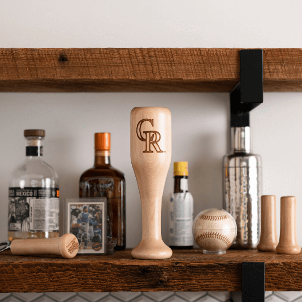Dugout Mugs® MLB Teams - Wined Up Glass Colorado Rockies "CR" Wined Up® | Baseball Bat Wine Mug Collective