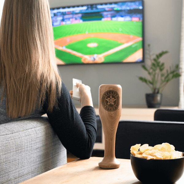 Dugout Mugs® MLB Teams - Wined Up Glass Houston Astros Wined Up® | Baseball Bat Wine Mug Collective