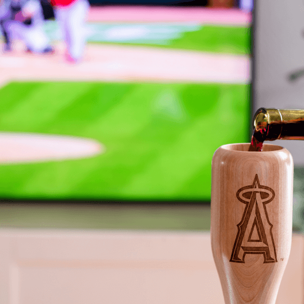 Dugout Mugs® MLB Teams - Wined Up Glass Los Angeles Angels Wined Up® | Baseball Bat Wine Mug