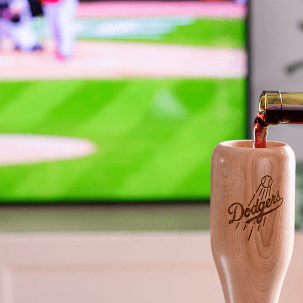 Dugout Mugs® MLB Teams - Wined Up Glass Los Angeles Dodgers Wined Up® | Baseball Bat Wine Mug Collective