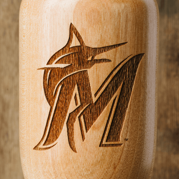 Dugout Mugs® MLB Teams - Wined Up Glass Miami Marlins "M" Wined Up® | Baseball Bat Wine Mug Collective
