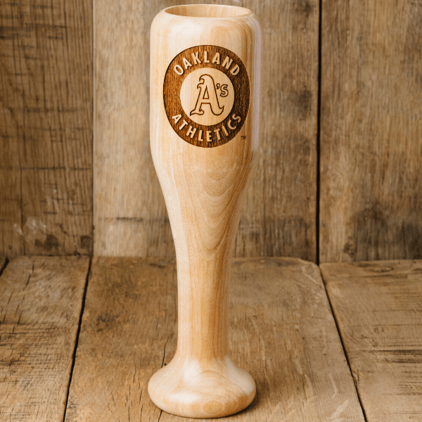 Dugout Mugs® MLB Teams - Wined Up Glass Oakland Athletics Wined Up® | Baseball Bat Wine Mug