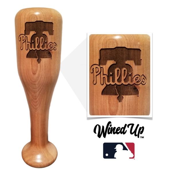 Dugout Mugs® MLB Teams - Wined Up Glass Philadelphia Phillies Wined Up®| Baseball Bat Wine Mug Collective