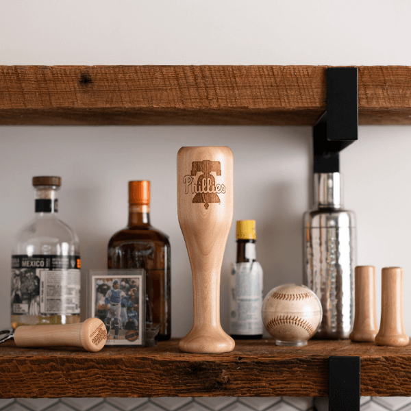 Dugout Mugs® MLB Teams - Wined Up Glass Philadelphia Phillies Wined Up®| Baseball Bat Wine Mug Collective
