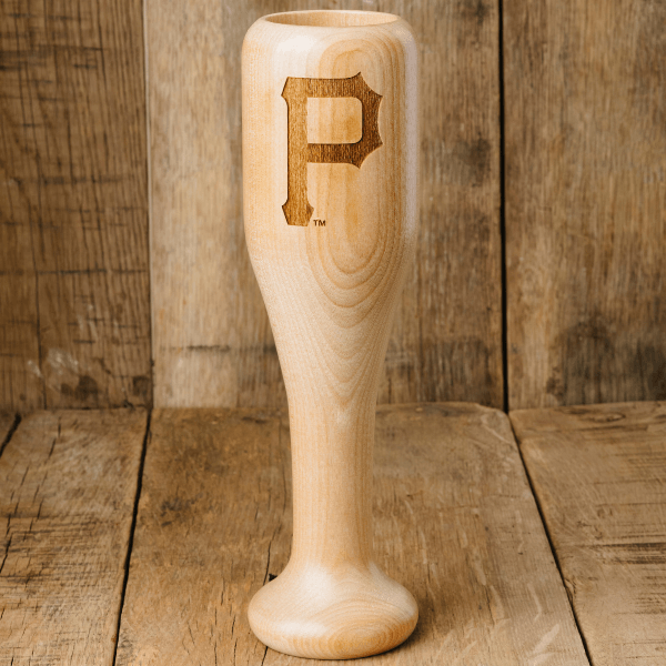 Dugout Mugs® MLB Teams - Wined Up Glass Pittsburgh Pirates "P" Wined Up® - Baseball Bat Wine Mug
