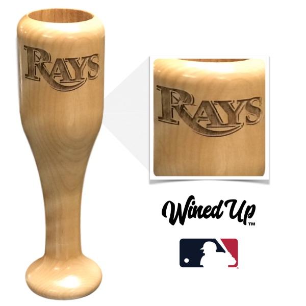 Dugout Mugs® MLB Teams - Wined Up Glass Tampa Bay Rays Wined Up® | Baseball Bat Wine Mug
