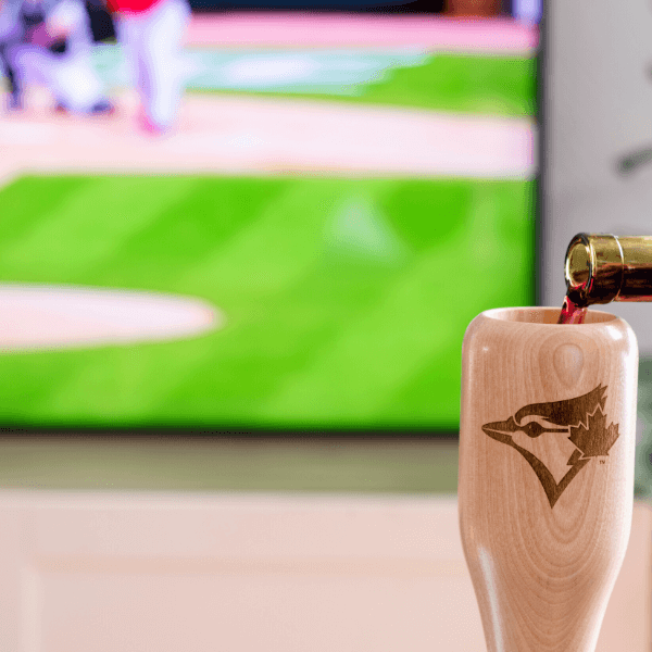 Dugout Mugs® MLB Teams - Wined Up Glass Toronto Blue Jays Bird Wined Up® | Baseball Bat Wine Mug Collective