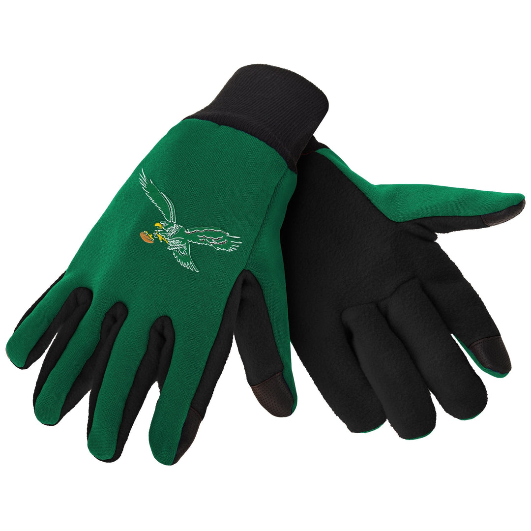 Dynasty Sports & Framing Apparel - Gloves Philadelphia Eagles Throwback Kelly Green Texting Gloves