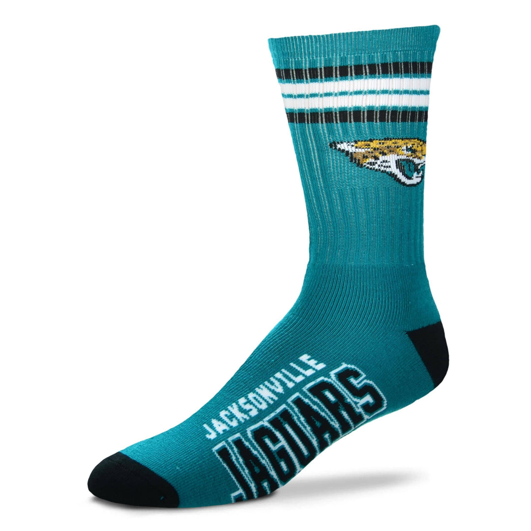 Dynasty Sports & Framing Apparel - Socks Jacksonville Jaguars Men's 4 Stripe Deuce Socks