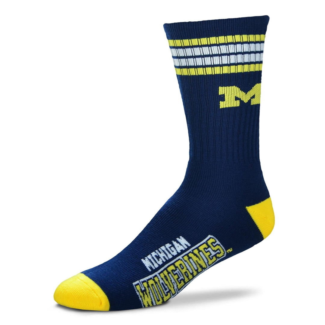 Dynasty Sports & Framing Apparel - Socks Michigan Wolverines Men's 4 Stripe Deuce Socks