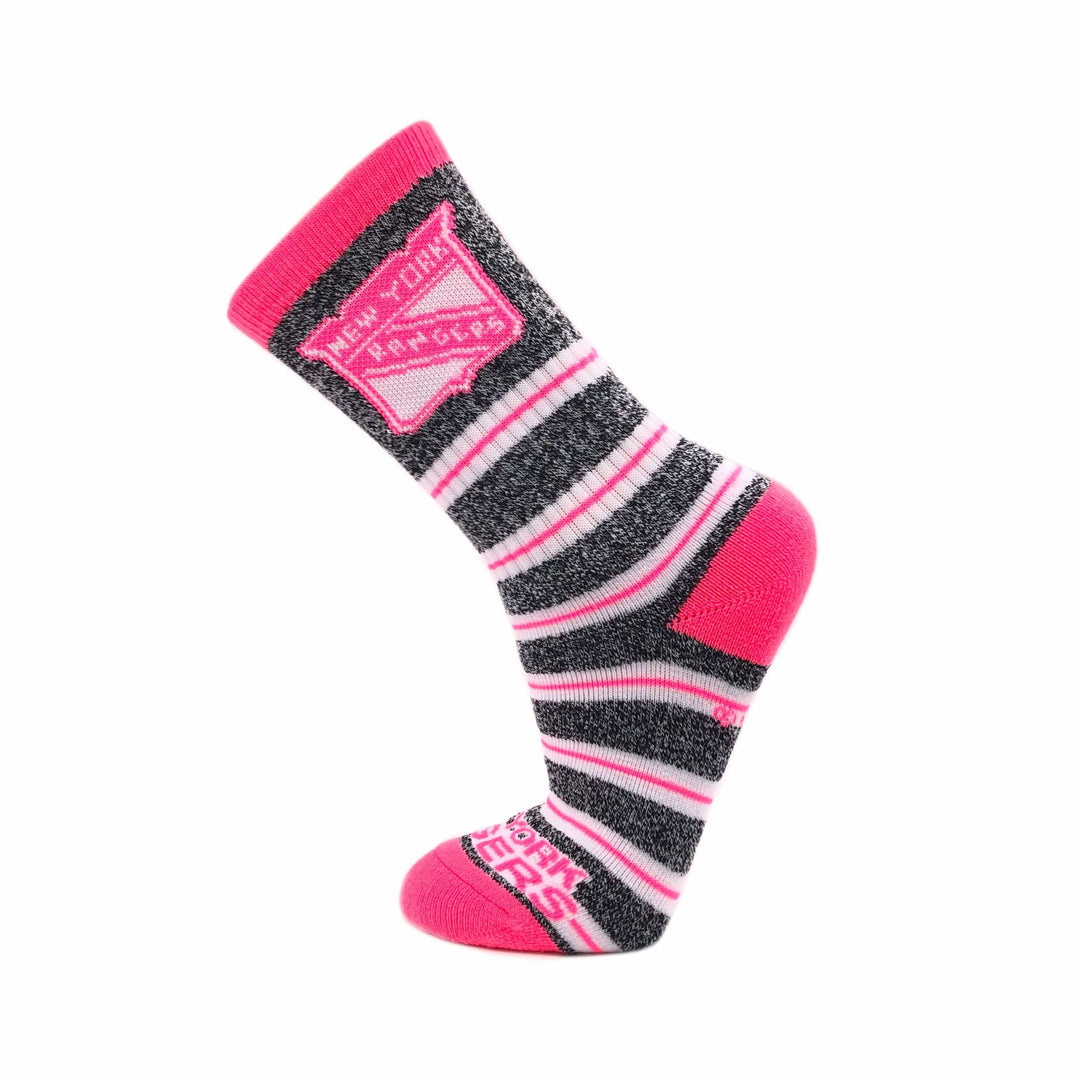 Dynasty Sports & Framing Apparel - Socks New York Rangers Melange Stripe Pink Socks