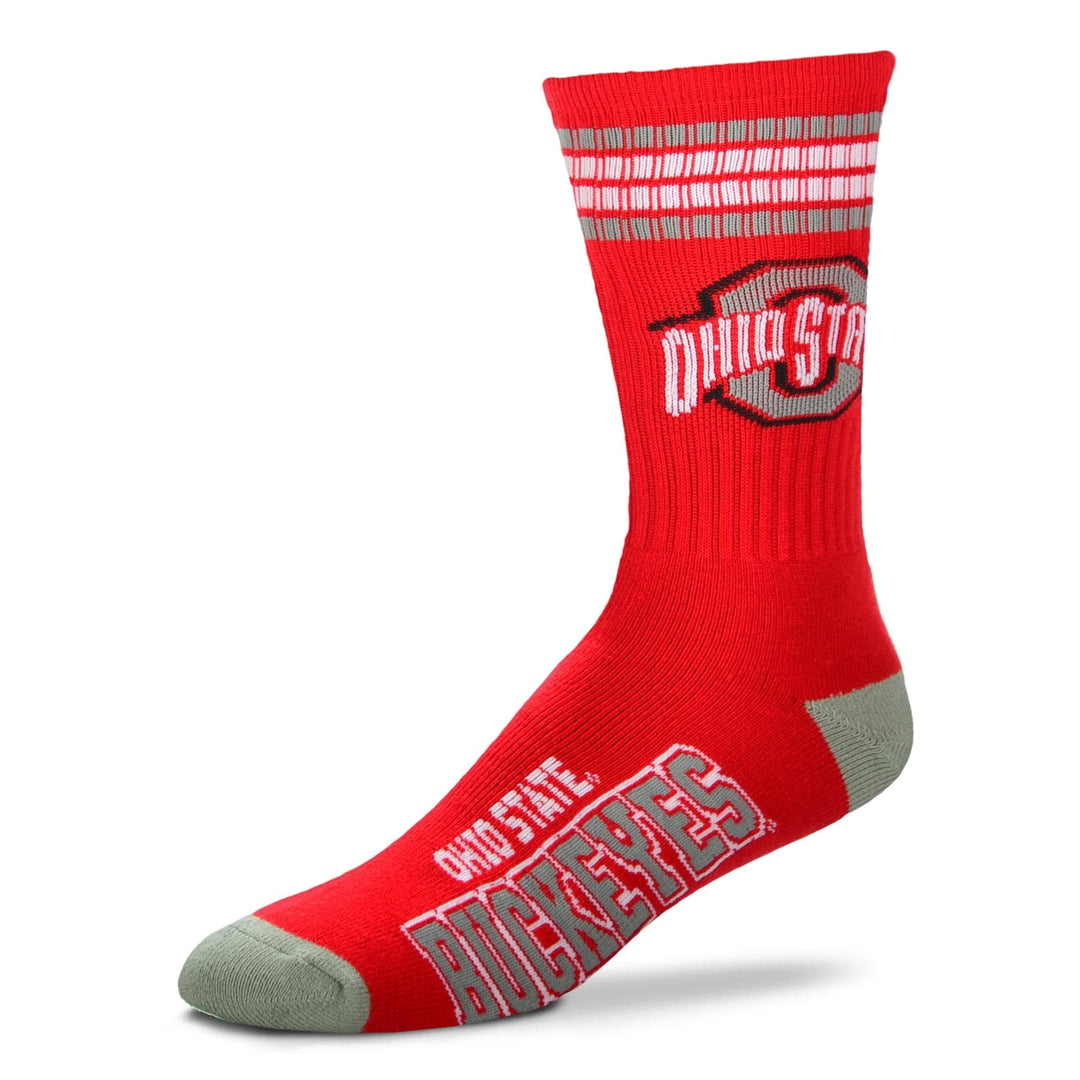 Dynasty Sports & Framing Apparel - Socks Ohio State Buckeyes Men's 4 Stripe Deuce Socks