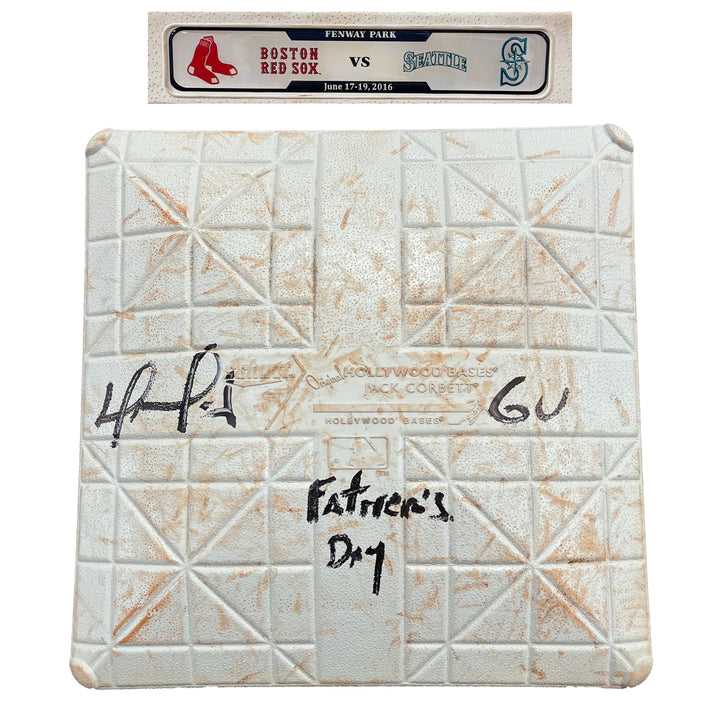 Dynasty Sports & Framing Autographed Baseball Bases David Ortiz Boston Red Sox Autographed Baseball Game-Used Base