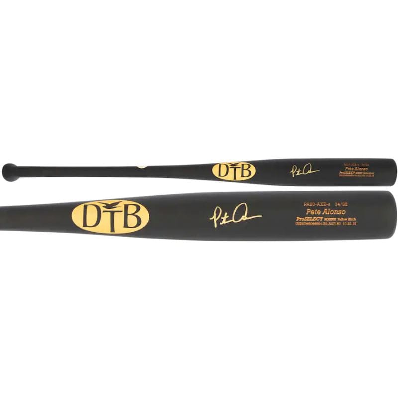 Dynasty Sports & Framing Autographed Baseball Bats Pete Alonso New York Mets Autographed Dove Tail Axe Game Model Bat