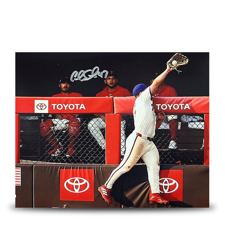 Dynasty Sports & Framing Autographed Baseball Photos Cal Stevenson Robs the Mets Philadelphia Phillies Autographed 11" x 14" Baseball Photo