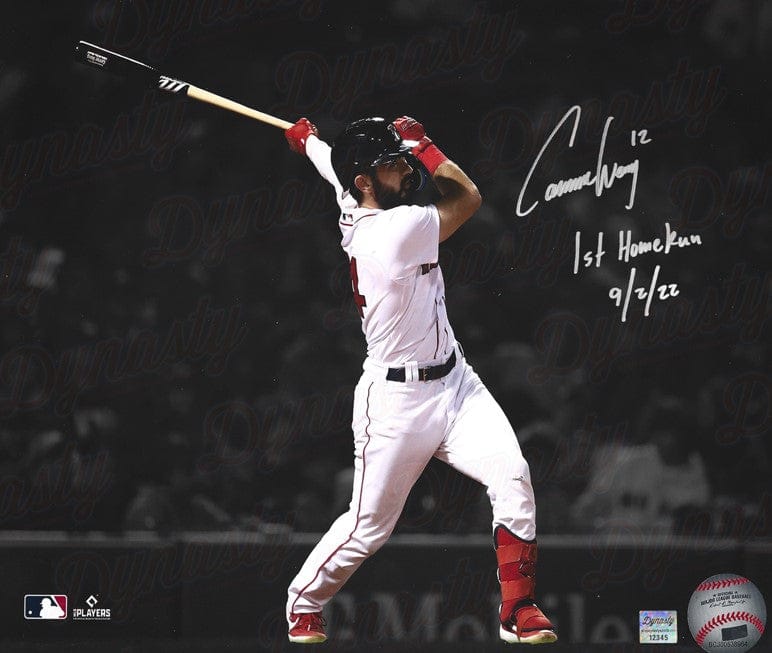 Dynasty Sports & Framing Autographed Baseball Photos Connor Wong Boston Red Sox Autographed 16x20 Spotlight Photo Inscr. 1st Home Run with Date - Silver