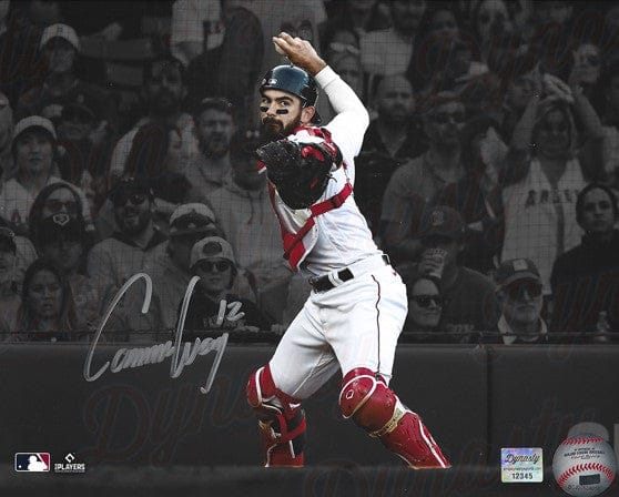 Dynasty Sports & Framing Autographed Baseball Photos Connor Wong Throwing Action Boston Red Sox Autographed 8" x 10" Spotlight Baseball Photo
