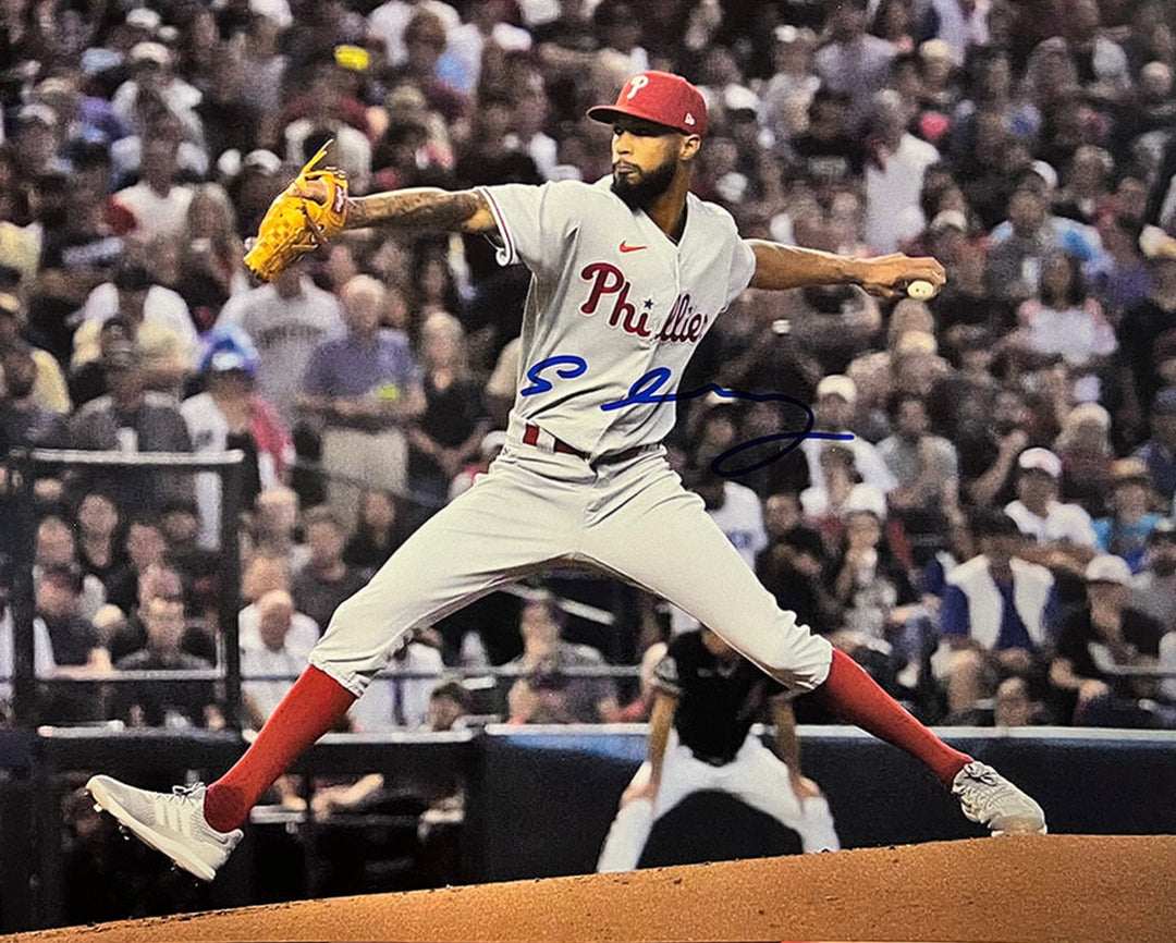 Dynasty Sports & Framing Autographed Baseball Photos Cristopher Sanchez in Action Autographed Philadelphia Phillies 11" x 14" Baseball Photo