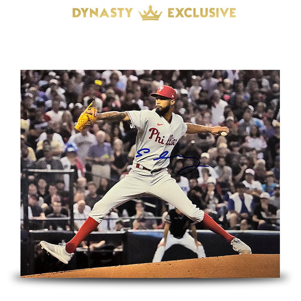 Dynasty Sports & Framing Autographed Baseball Photos Cristopher Sanchez in Action Autographed Philadelphia Phillies 11" x 14" Baseball Photo