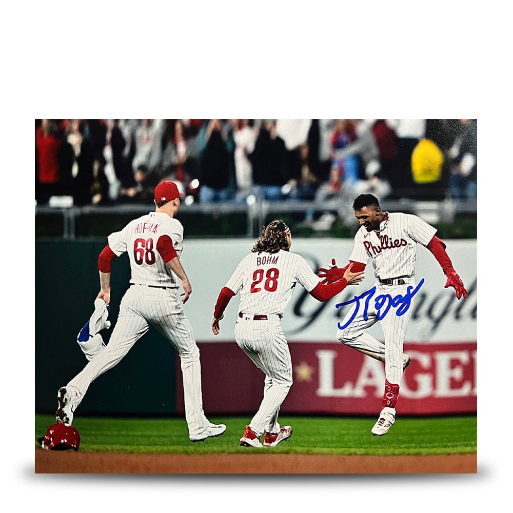 Dynasty Sports & Framing Autographed Baseball Photos Johan Rojas 2023 Wild Card Clinch Philadelphia Phillies Autographed 8" x 10" Baseball Photo