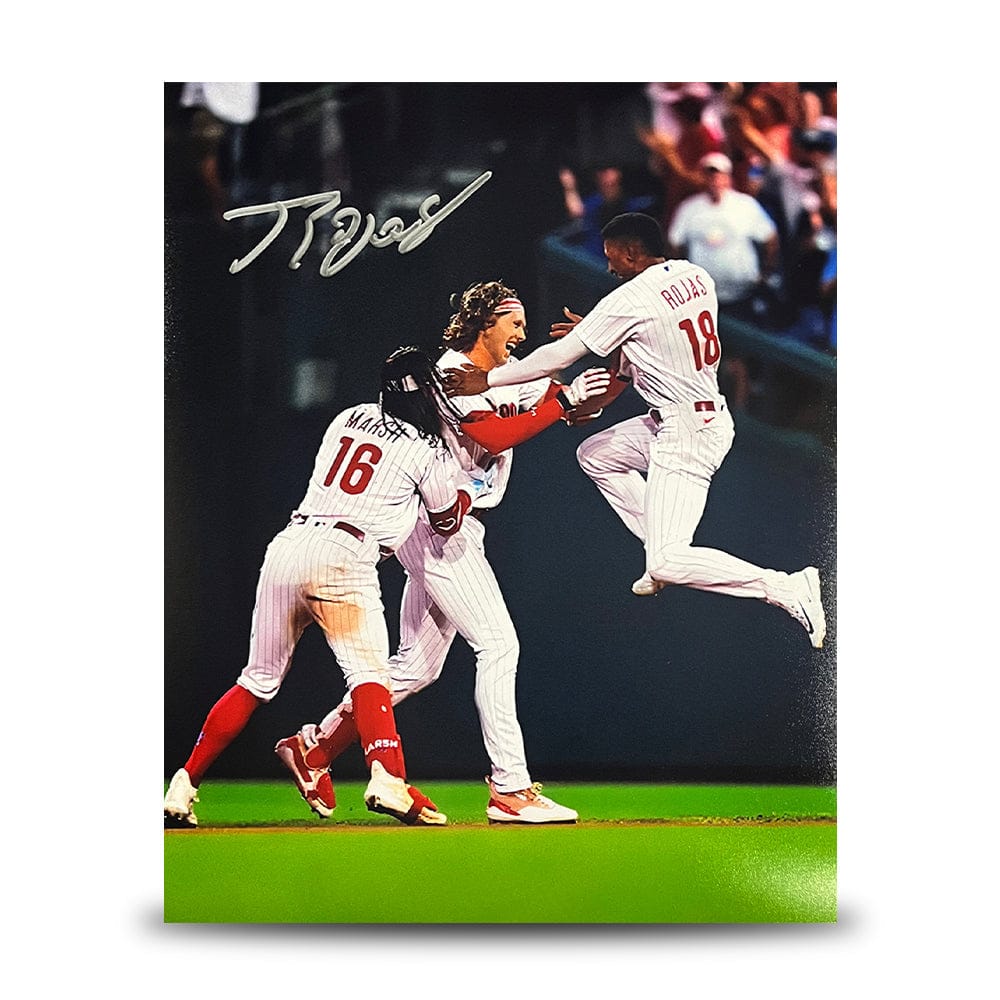 Dynasty Sports & Framing Autographed Baseball Photos Johan Rojas Celebration Philadelphia Phillies Autographed 11" x 14" Baseball Photo