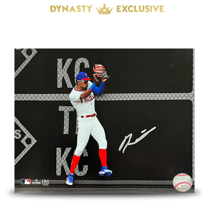 Dynasty Sports & Framing Autographed Baseball Photos Johan Rojas Double Play Catch Philadelphia Phillies Autographed 11" x 14" Spotlight Baseball Photo