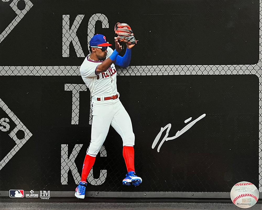 Dynasty Sports & Framing Autographed Baseball Photos Johan Rojas Double Play Catch Philadelphia Phillies Autographed 16" x 20" Spotlight Baseball Photo