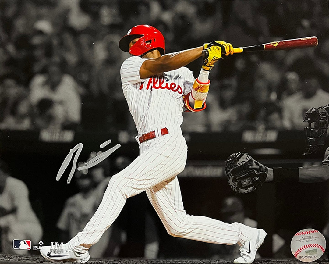 Dynasty Sports & Framing Autographed Baseball Photos Johan Rojas First Hit Philadelphia Phillies Autographed 8" x 10" Spotlight Baseball Photo