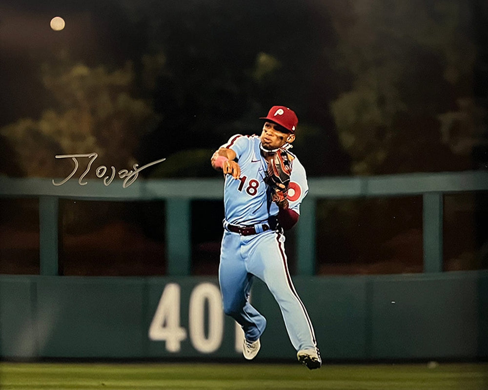 Dynasty Sports & Framing Autographed Baseball Photos Johan Rojas Throwback Action Philadelphia Phillies Autographed 16" x 20" Baseball Photo