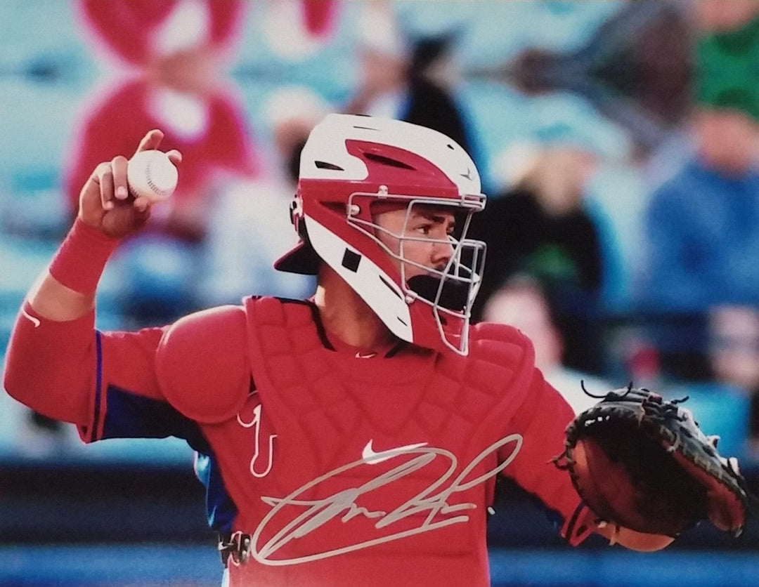 Dynasty Sports & Framing Autographed Baseball Photos Jorge Alfaro Mask Autographed Philadelphia Phillies 16" x 20" Baseball Photo