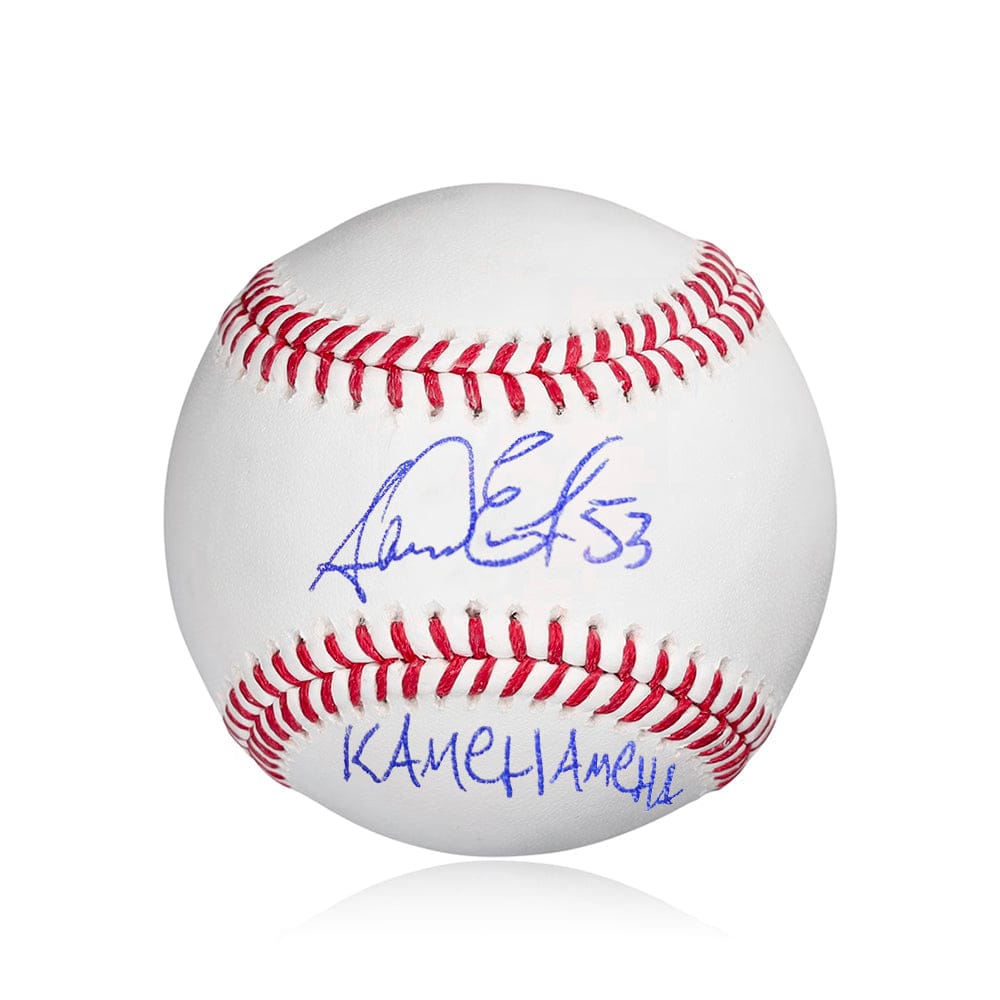 Dynasty Sports & Framing Autographed Baseballs Carlos Estevez Philadelphia Phillies Autographed Baseball with Kamehameha Inscription