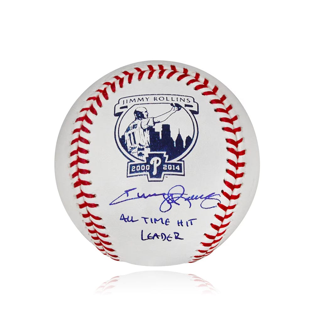 Dynasty Sports & Framing Autographed Baseballs Jimmy Rollins Philadelphia Phillies Autographed Retirement OML Baseball (All Time Hits Leader)