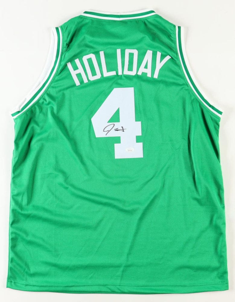Dynasty Sports & Framing Autographed Basketball Jerseys Jrue Holiday Boston Celtics Autographed Green Basketball Jersey