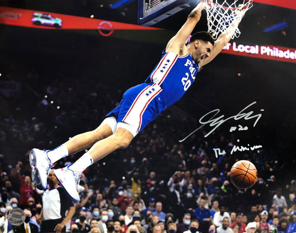Dynasty Sports & Framing Autographed Basketball Photos 11x14 Photo with Minivan Inscription Georges Niang in Action Philadelphia 76ers Autographed Basketball Photo