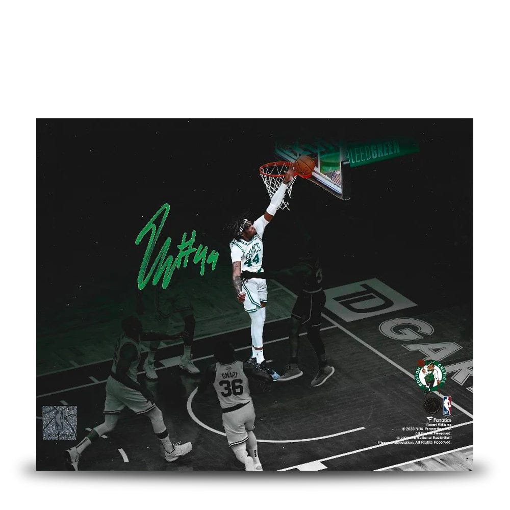 Dynasty Sports & Framing Autographed Basketball Photos Robert Williams III Blocks Steph Curry Boston Celtics Autographed Basketball Photo