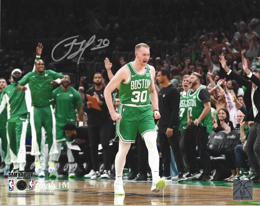 Dynasty Sports & Framing Autographed Basketball Photos Sam Hauser Celebration Autographed Boston Celtics 11" x 14" NBA Finals Photo