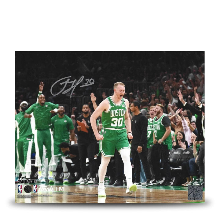 Dynasty Sports & Framing Autographed Basketball Photos Sam Hauser Celebration Autographed Boston Celtics 11" x 14" NBA Finals Photo
