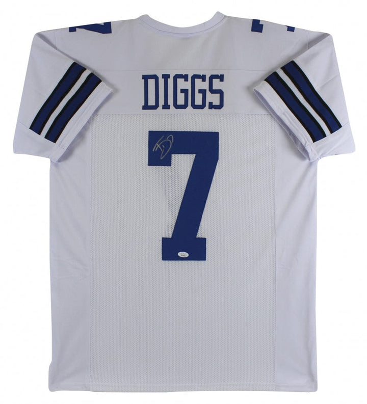 Dynasty Sports & Framing Autographed Football Jerseys Trevon Diggs Dallas Cowboys Autographed White Football Jersey