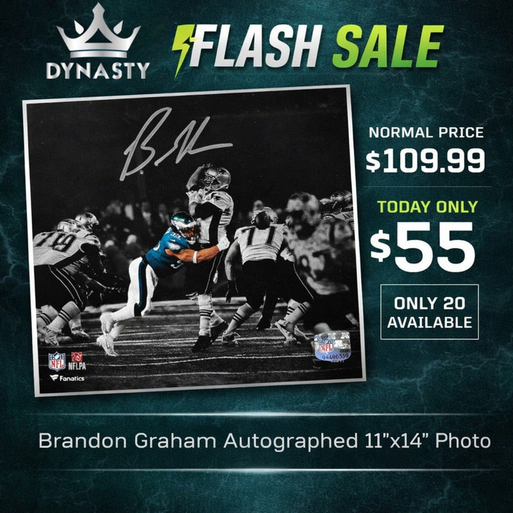 Dynasty Sports & Framing Autographed Football Photos Brandon Graham Strip-Sack Philadelphia Eagles Autographed 11" x 14" Blackout Football Photo