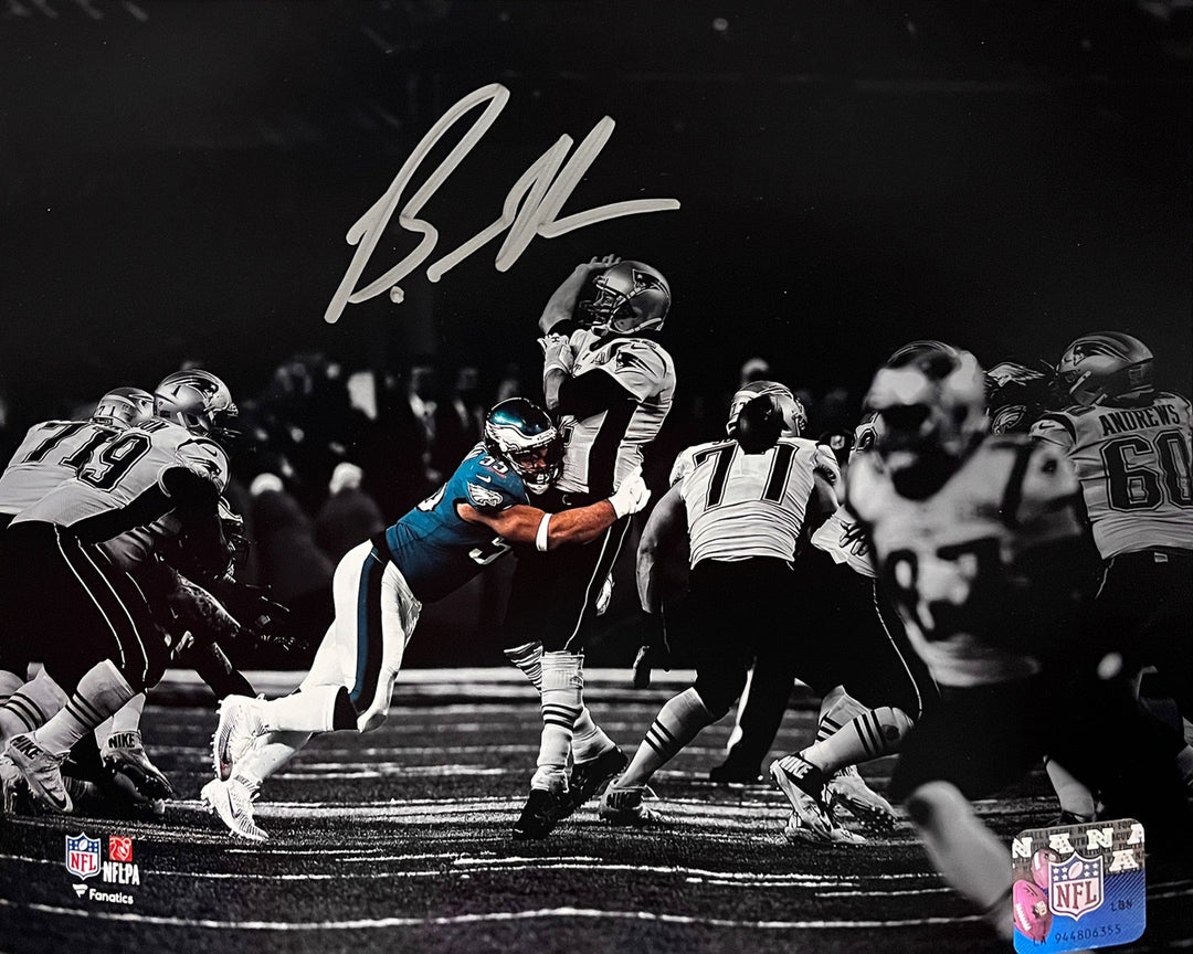 Dynasty Sports & Framing Autographed Football Photos Brandon Graham Strip-Sack Philadelphia Eagles Autographed 8" x 10" Blackout Football Photo