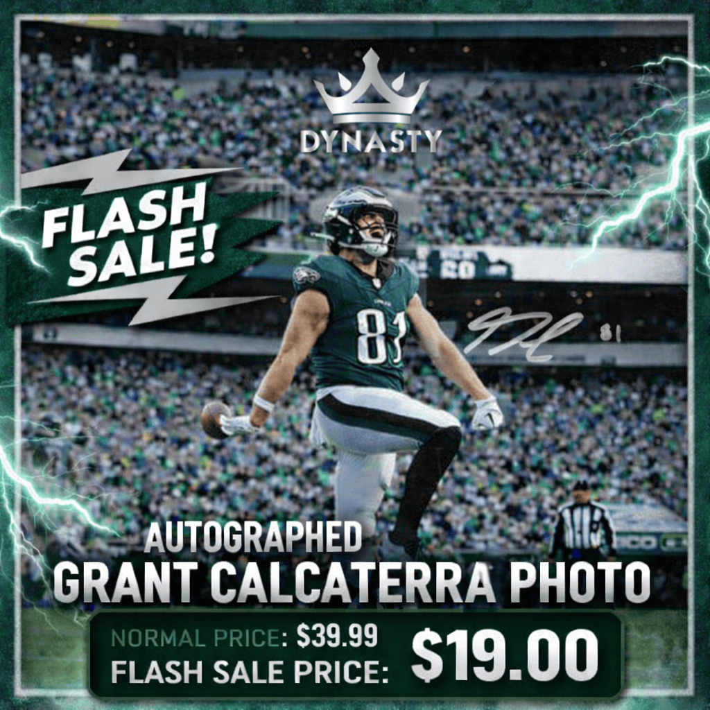 Dynasty Sports & Framing Autographed Football Photos Grant Calcaterra First Touchdown Philadelphia Eagles Autographed 8" x 10" Football Photo