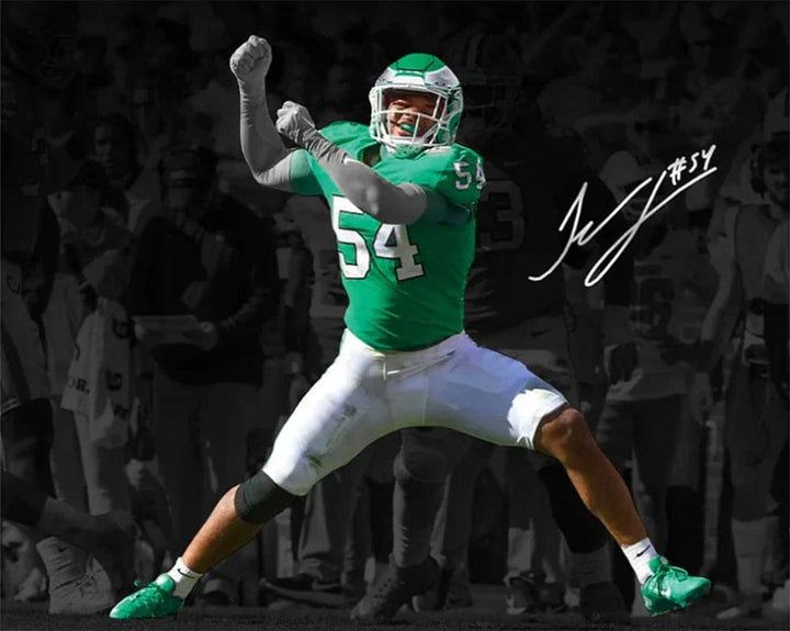 Dynasty Sports & Framing Autographed Football Photos Jeremiah Trotter, Jr. Blackout Philadelphia Eagles Autographed 11" x 14" Football Photo